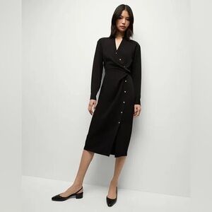 NWT $548 VERONICA BEARD Wright Midi Shirt Dress
